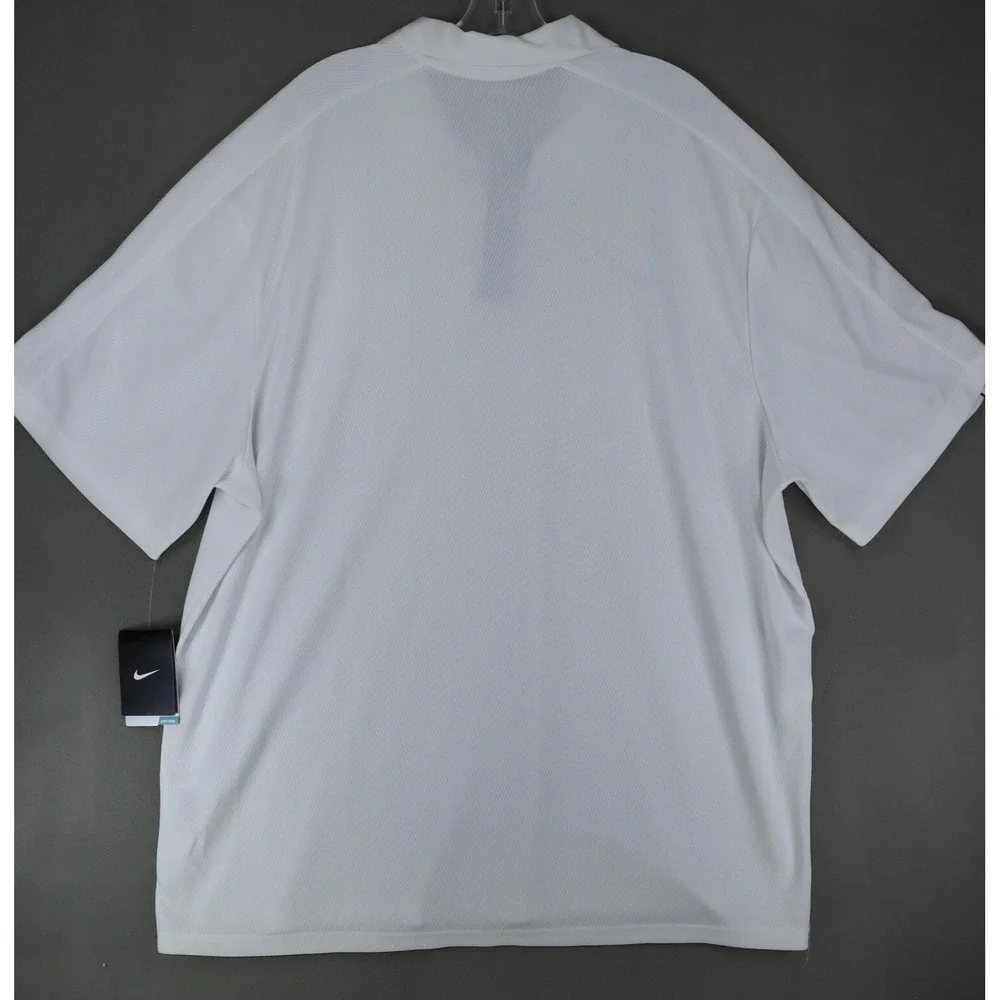 Vintage Nike Polo Shirt XXL UB Buffalo Bulls White Dri Fit Performance Coach
